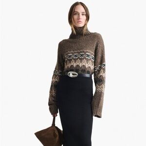 Altuzarra NEW Cecie Fair Isle-Style Wool-Blend Sweater
